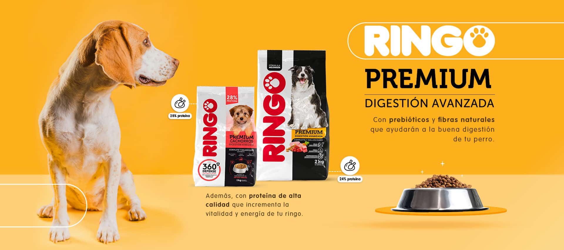 Concentrado Ringo más perros mejor alimentados y cuidados en Colombia